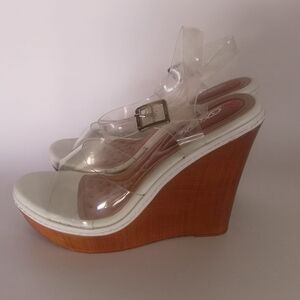 DbDk Fashion Clear and White Wedges
